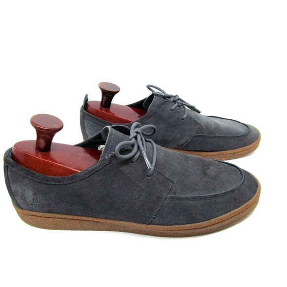 Fred Perry Gray Suede Designer Sneakers Mens Size US 13 EUR 47 - Picture 2 of 16